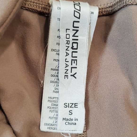 Lorna Jane High Waisted Tight Womens Size Small Green Striped Side Activewear - Picture 8 of 10